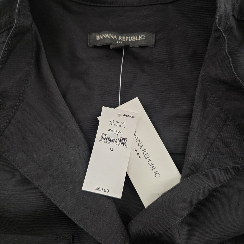 Banana Republic Classic Black Button-Up Blouse Size M - Picture 7 of 7